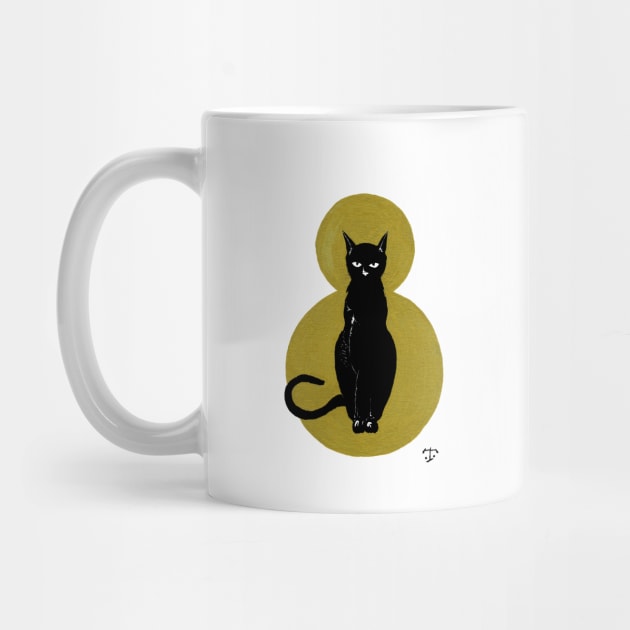 Gold Black Cat by tristan.r.rosenkreutz